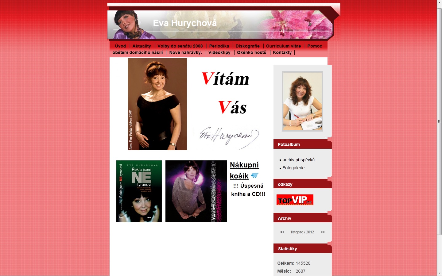První web z roku 2007